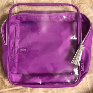 Clinique makeup bag.